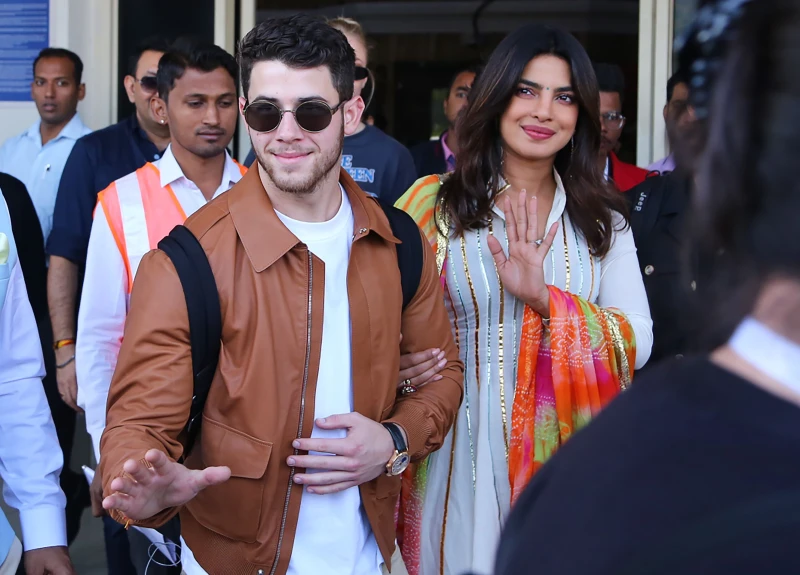Nick Jonas with Priyanka Chopra