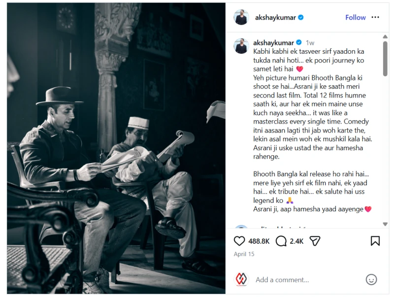 Akshay Kumar post