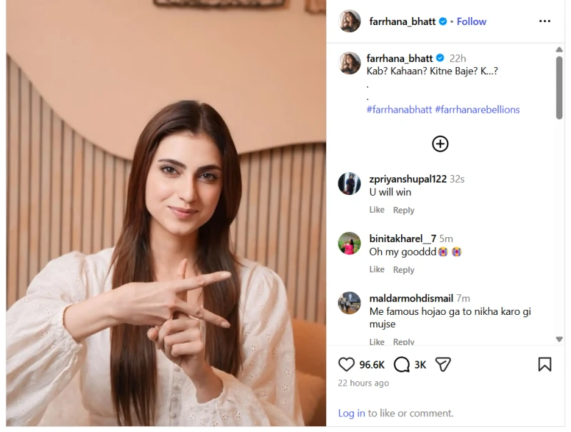 Farhana Bhatt in Khatron Ke Khiladi 15