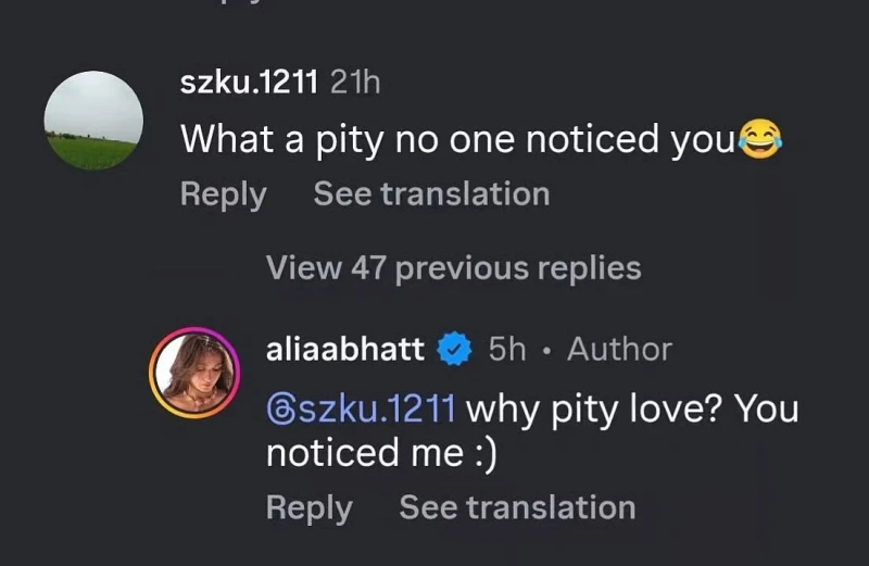 Alia Bhatt Comment