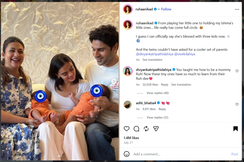 Ruhanika Met Divyanka's Newborn