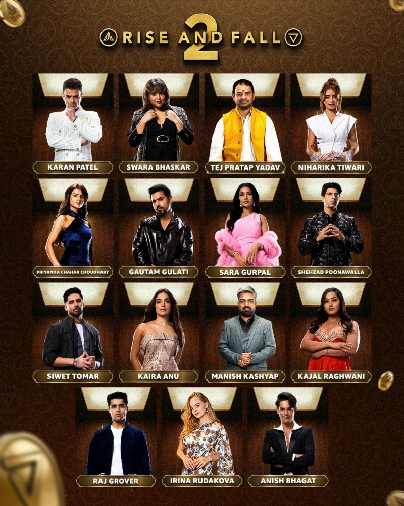 Rise and fall 2 contestant list